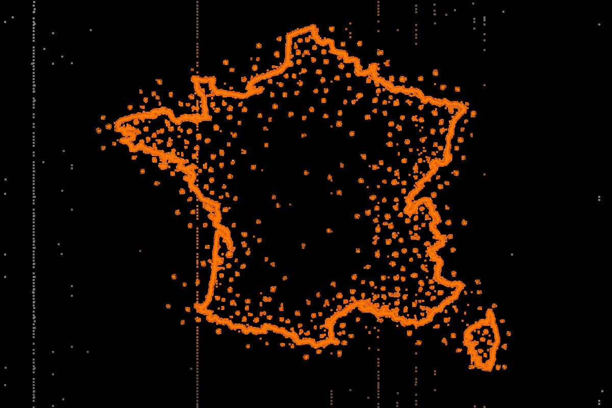 Carte de France illuminée : Becane.app est disponible partout en France